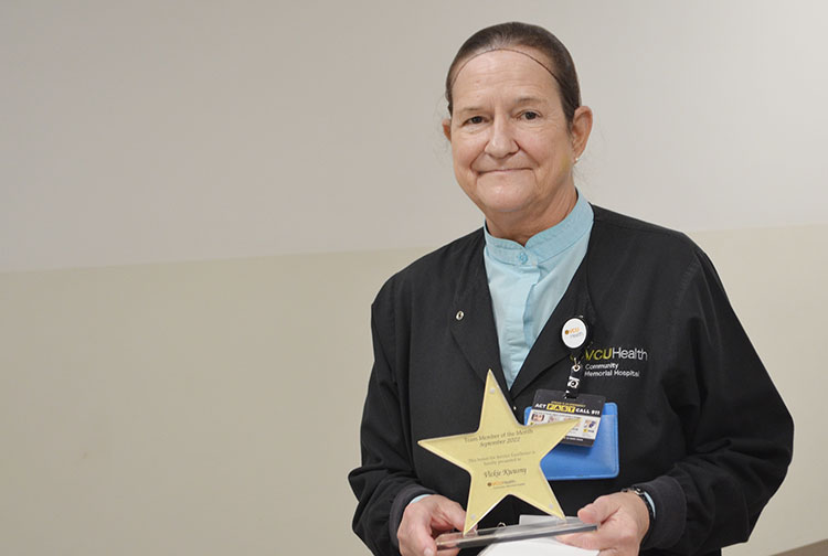 Vicky Kwansy, September Team Member of the Month at VCU Health Community Memorial Hospital