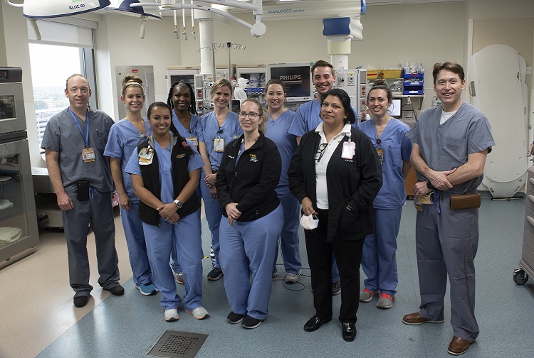 Evens-Haynes Burn Center team standing in operating room
