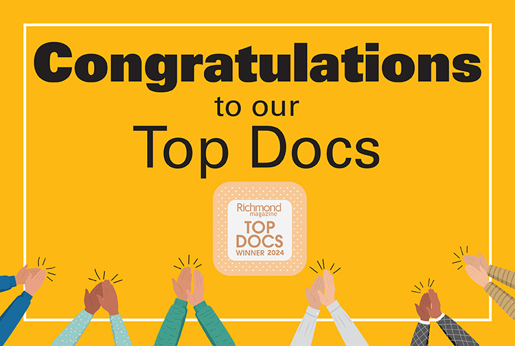 hands clapping and the words congratulations to our top docs