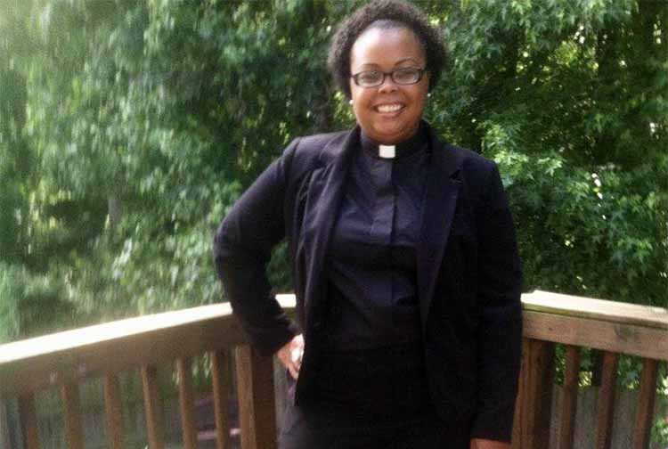 Hikisha Harris in clergy attire