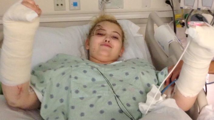 Kristen Mallory in hospital