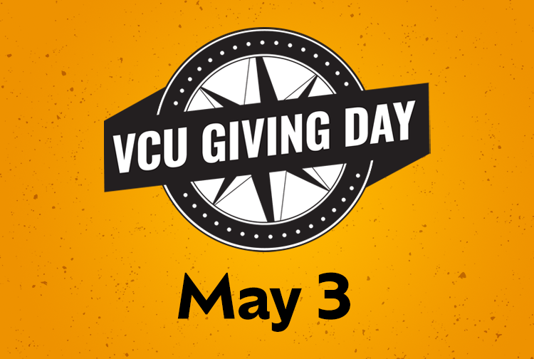 Logo with the words VCU Giving Day May 3 on it