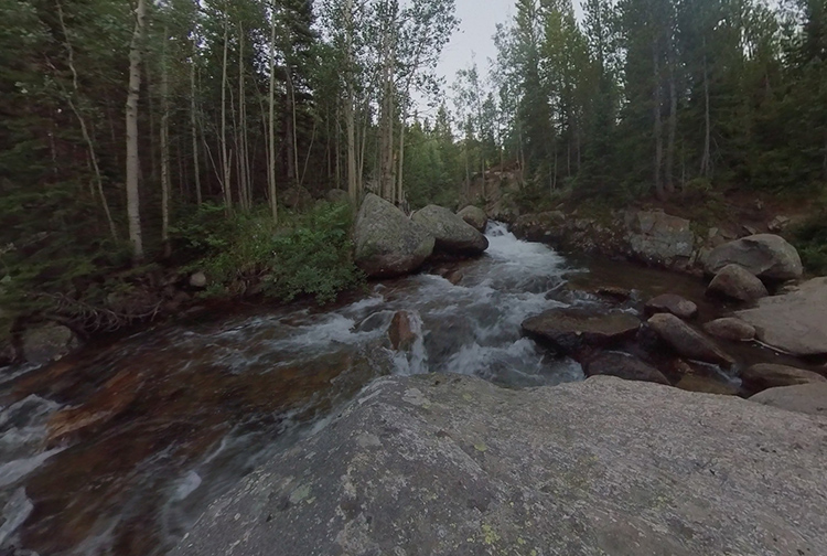 Scenic stream you can see with virtual reality headset
