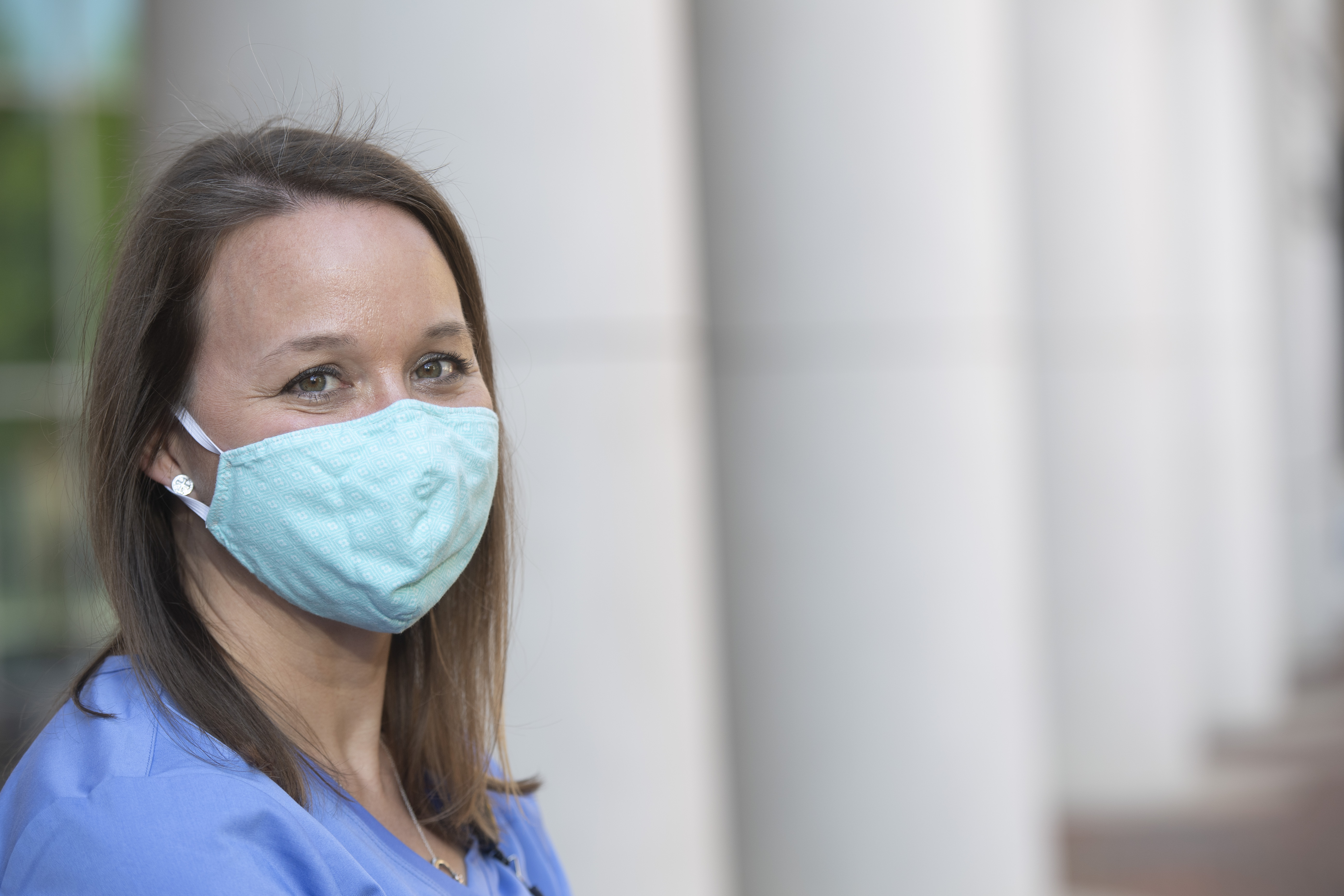 Female nurse wearing mask