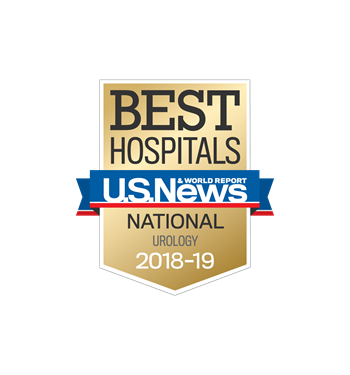 Best Hospitals U.S. News & World Report National Urology 2020-21 badge