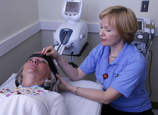 woman undergoing procedure