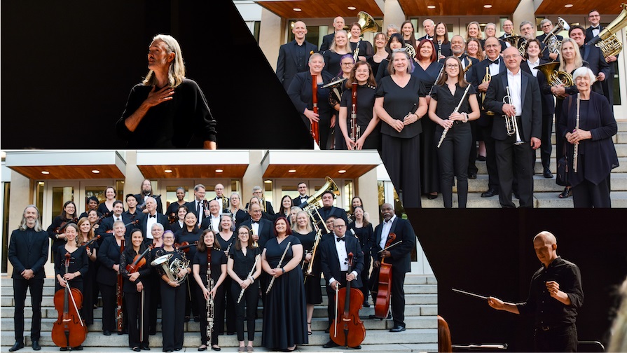 Photo collage of VCU Health Orchestra and Wind Ensemble members