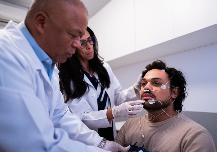 Two providers with a patient