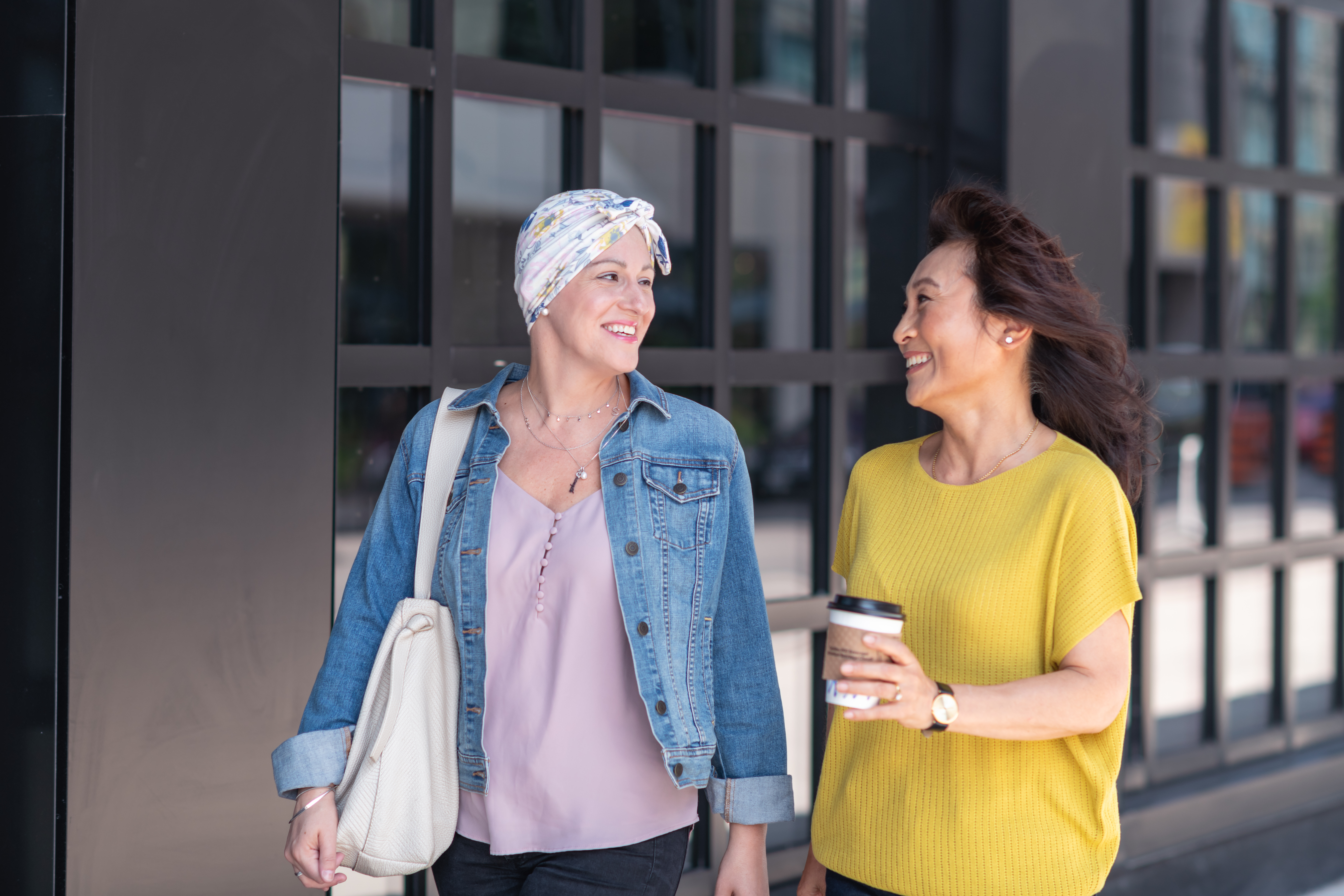 Two women talking