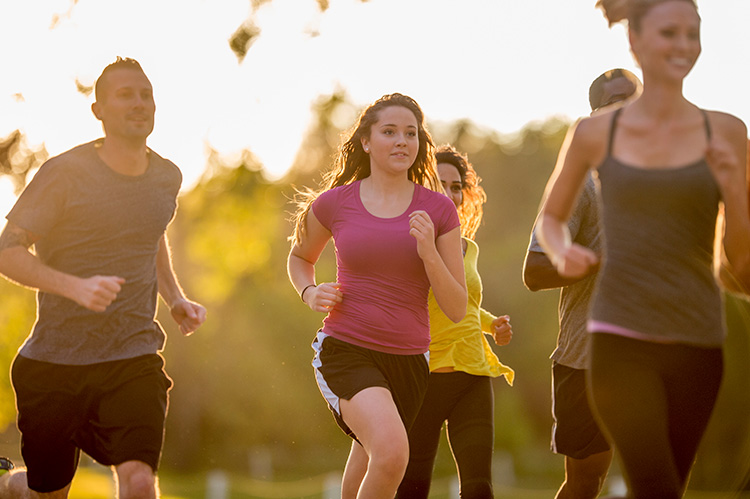 People running outdoors
