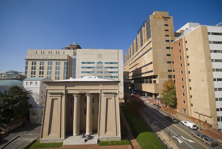 Aerial view of the VCU Egyptian Building