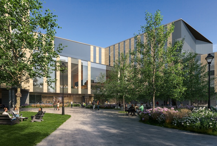 Rendering of new school of dentistry building