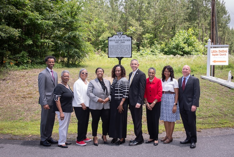 Members of VCU Health, state leaders and Tucker’s family