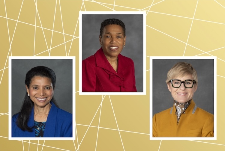 Three women’s professional headshots