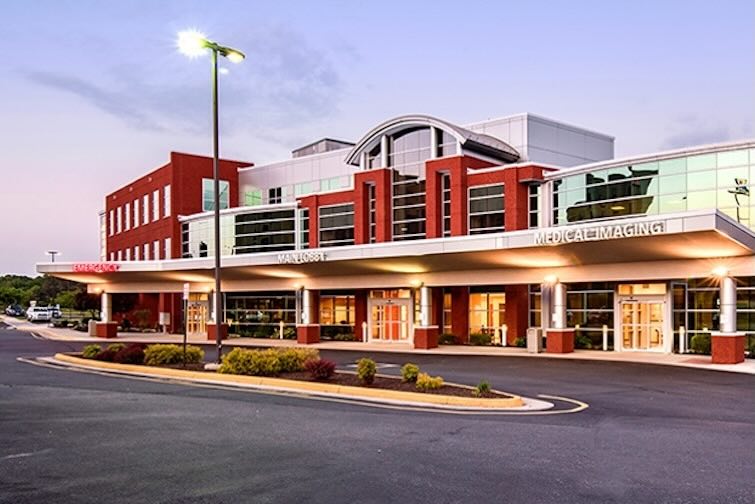 Exterior of brick medical building