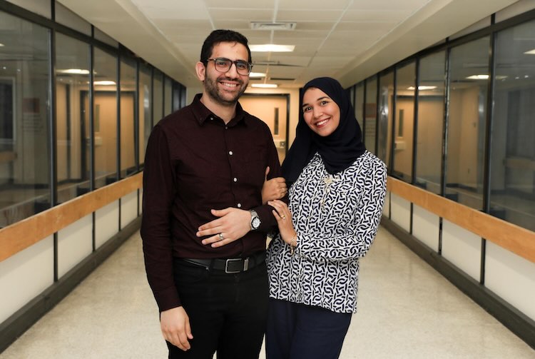 Nada and Shady together in school hallway