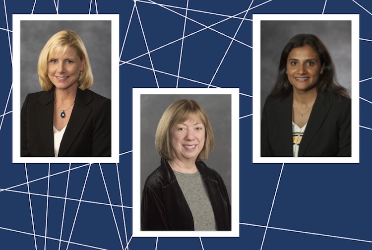Professional headshots of three nurse researchers