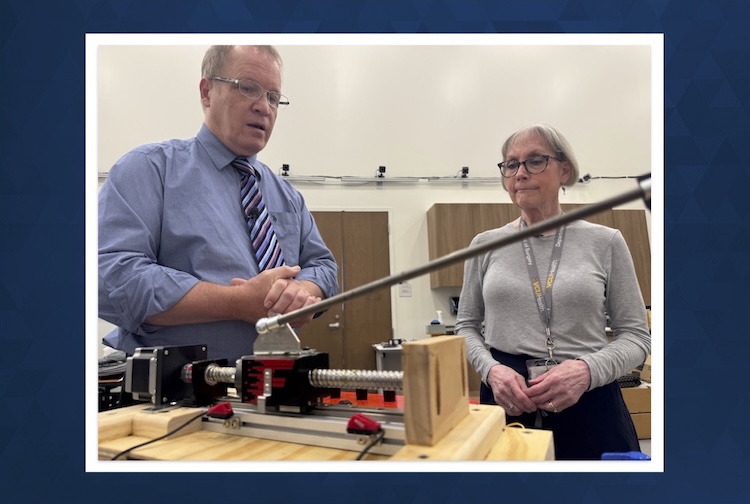 Pidcoe and Haynes work together on their artificial blood pump device