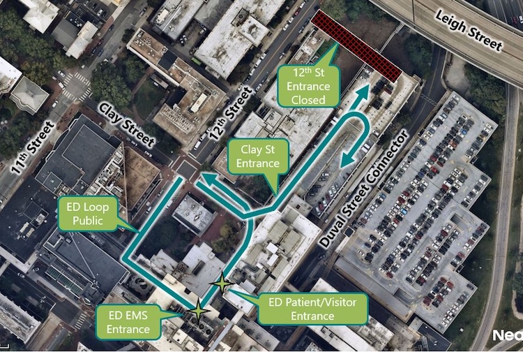 Map with new traffic patterns