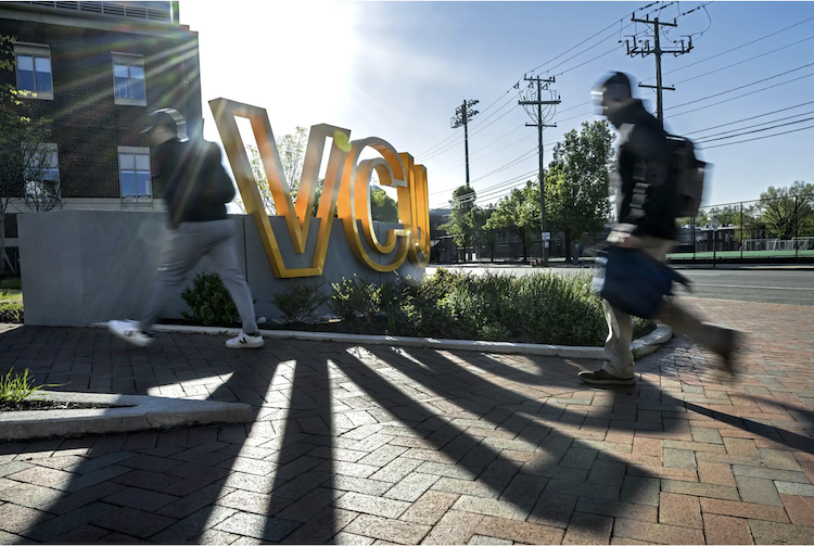 Students walking on VCU Campus