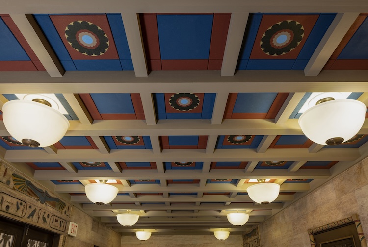 ceiling of the egyptian building 