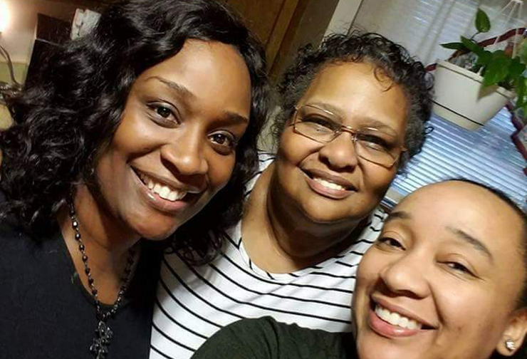 Lauren Ayres, Lynn Ayres and Yolanda Talley are in the same family and have all been employed at VCU Health CMH. Lynn Ayres is Lauren and Yolanda's mother.