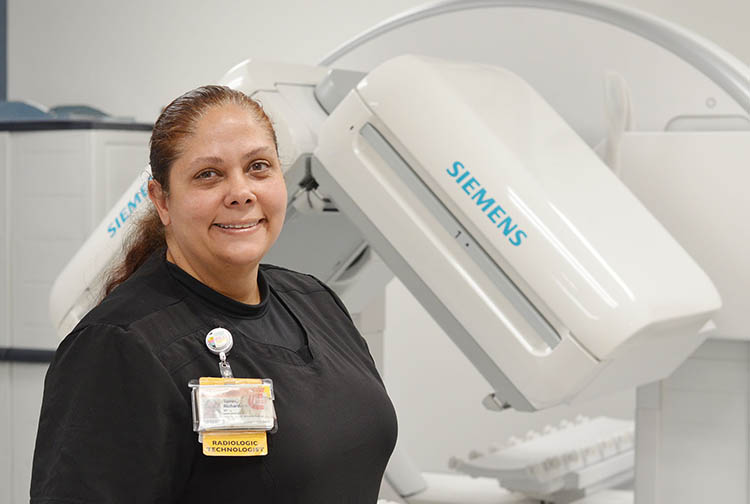 Tammy Richardson, of the Haliwa-Saponi tribe, a multimodality technologist at VCU Health CMH