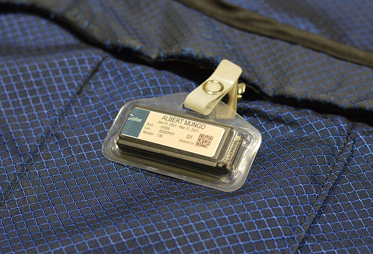 VCU Health CMH monitors employees' radiation levels with dosimeters, which are worn every day on the job.