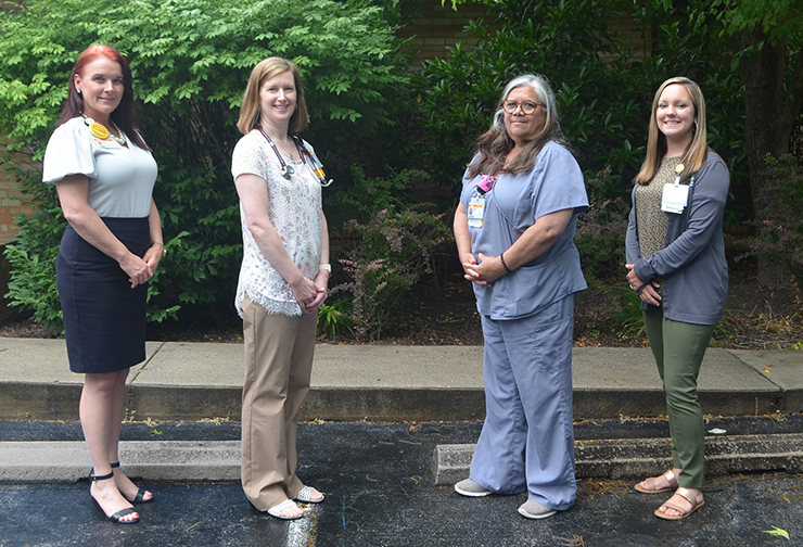CMH Occupational Health Practice Manager Christy Moseley-Glynn; Stacy Davis, FNP-BC; DeeAnna Forbes, RN; Patient Access Representative Holly Clary.