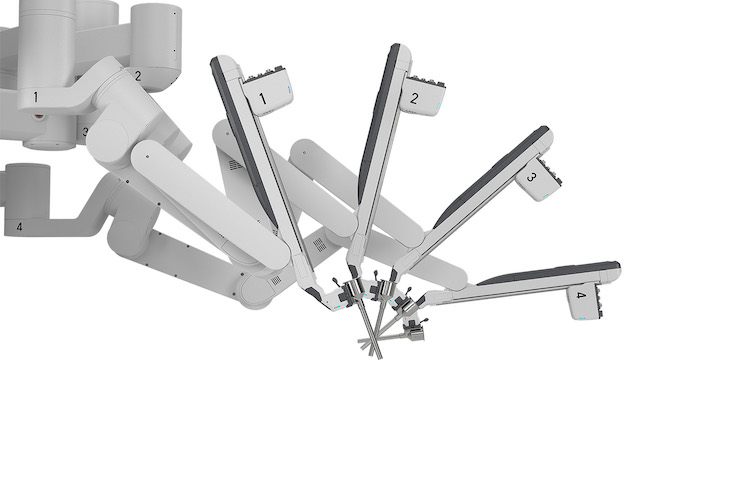 Picture of the Da Vinci Xl robots four arms