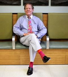 Jim Bonomi wearing crazy socks