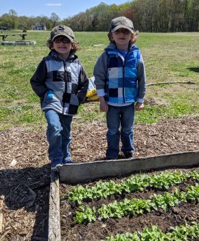 Brothers Mikey and Reid Lo Sapio on family farm