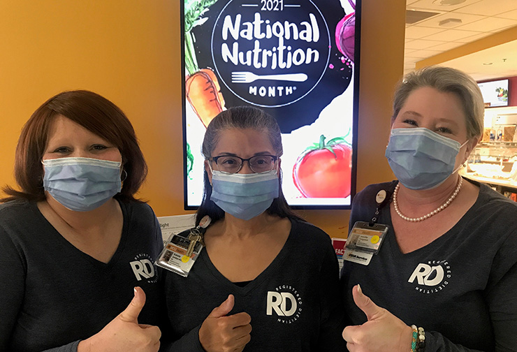 Joy Weisner, RN/LDN, of Oxford, NC; Sobieta Jordan-King, RD, of Macon, NC; Jennifer Ferguson, RD, of Southside Virginia.