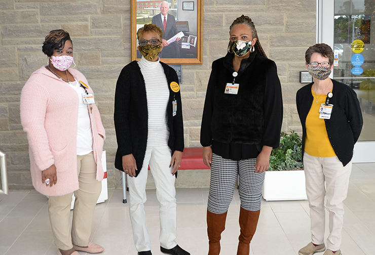 VCU Health CMH receptionists Natasha Crayton, Rochelle Thomas, Joyce Nolli and Cindy Crooker are the four faces you'll see at the main hospital.