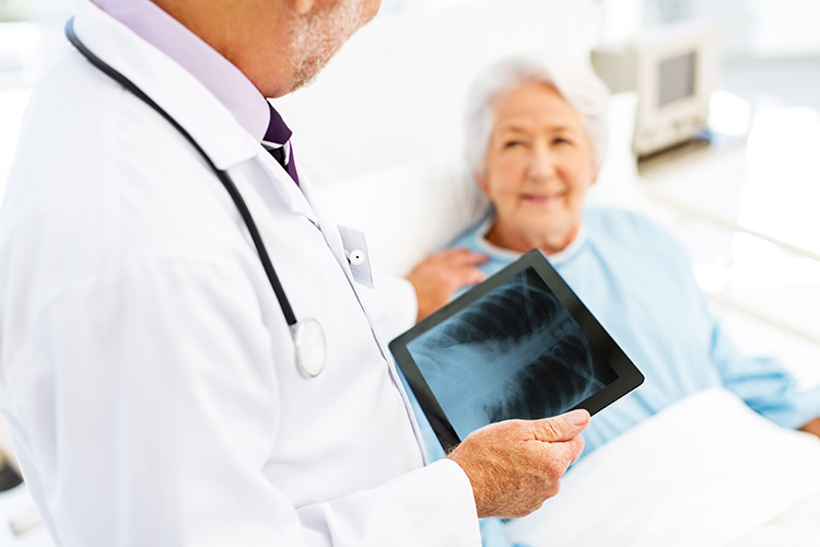 Patient with doctor