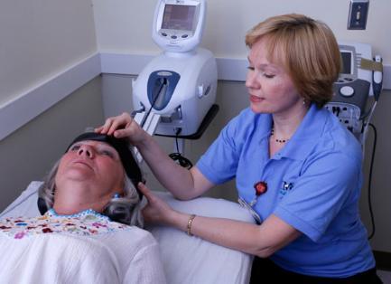 woman undergoing procedure