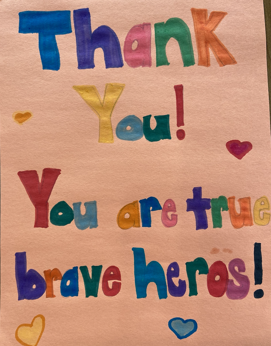 A message with colorful letters