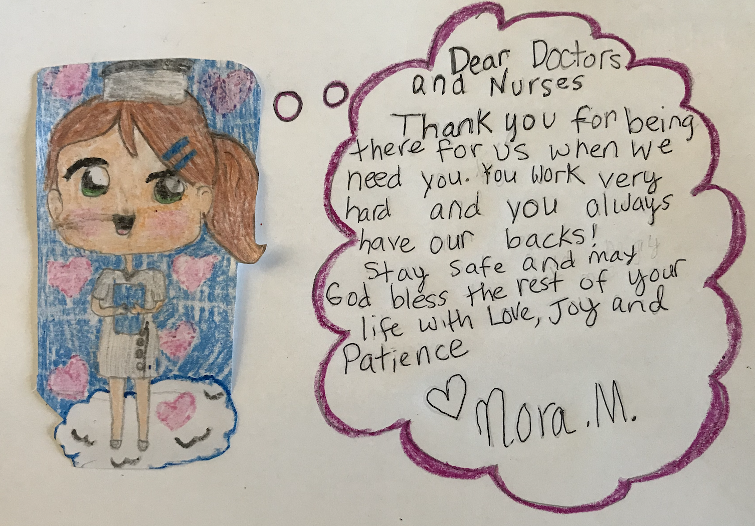 Drawing of a nurse 
