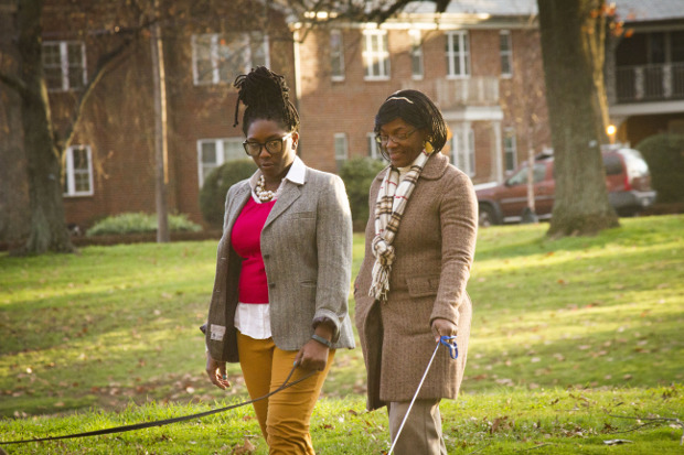 Organ recipient Tuwanda walking her dog