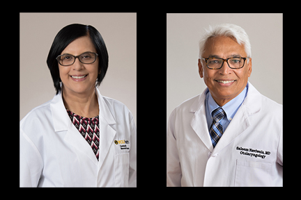 Indu Shivaram, MD, is board certified in pulmonary medicine, critical care medicine and internal medicine. Saleem Naviwala, MD, is a board-certified Otolaryngologist.